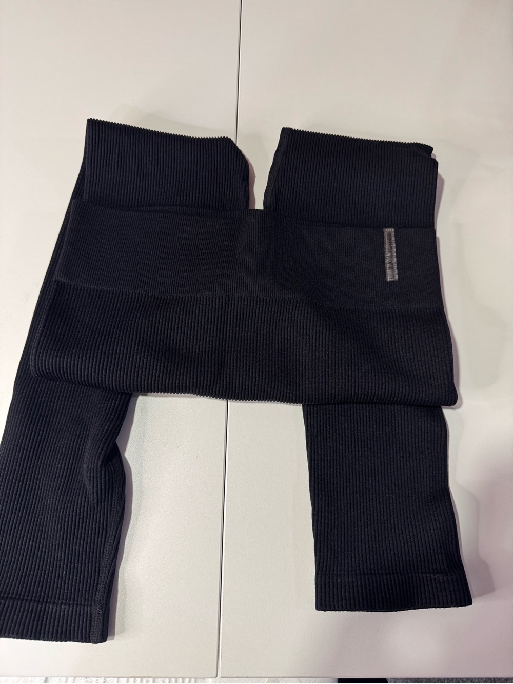 Women’s Black Ribbed Leggings